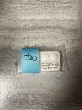 therapy H2O Fresh Aloe White Massage Bar with Blue Wrap